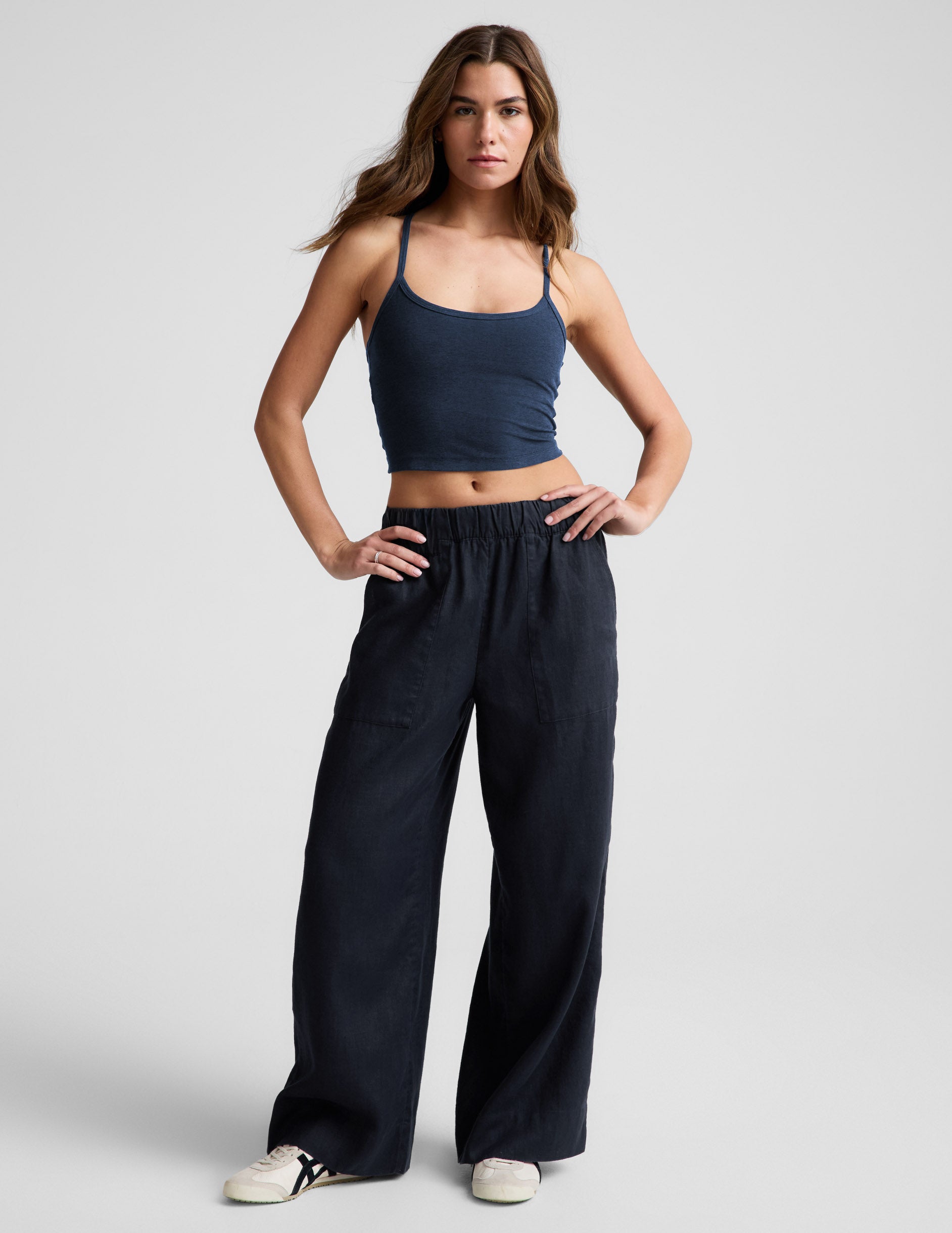 SoftWash Linen Easy Wide Leg Pant 29"