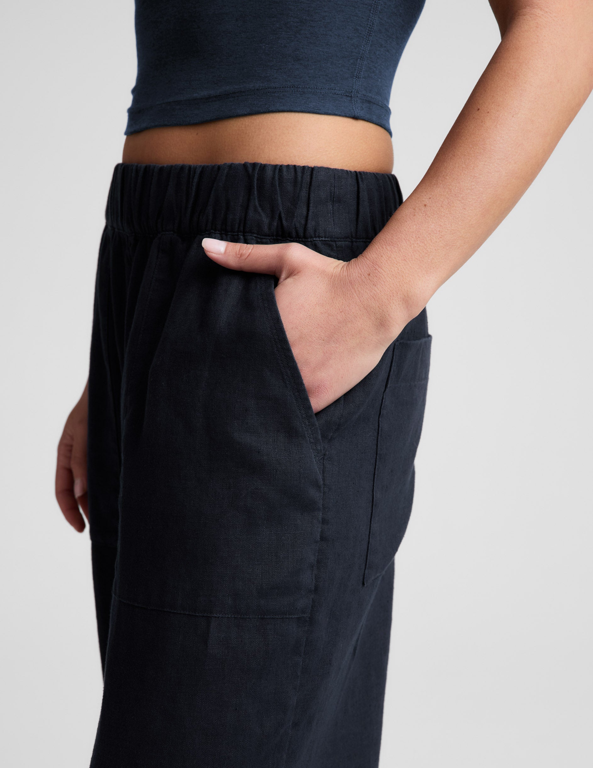 SoftWash Linen Easy Wide Leg Pant 31"