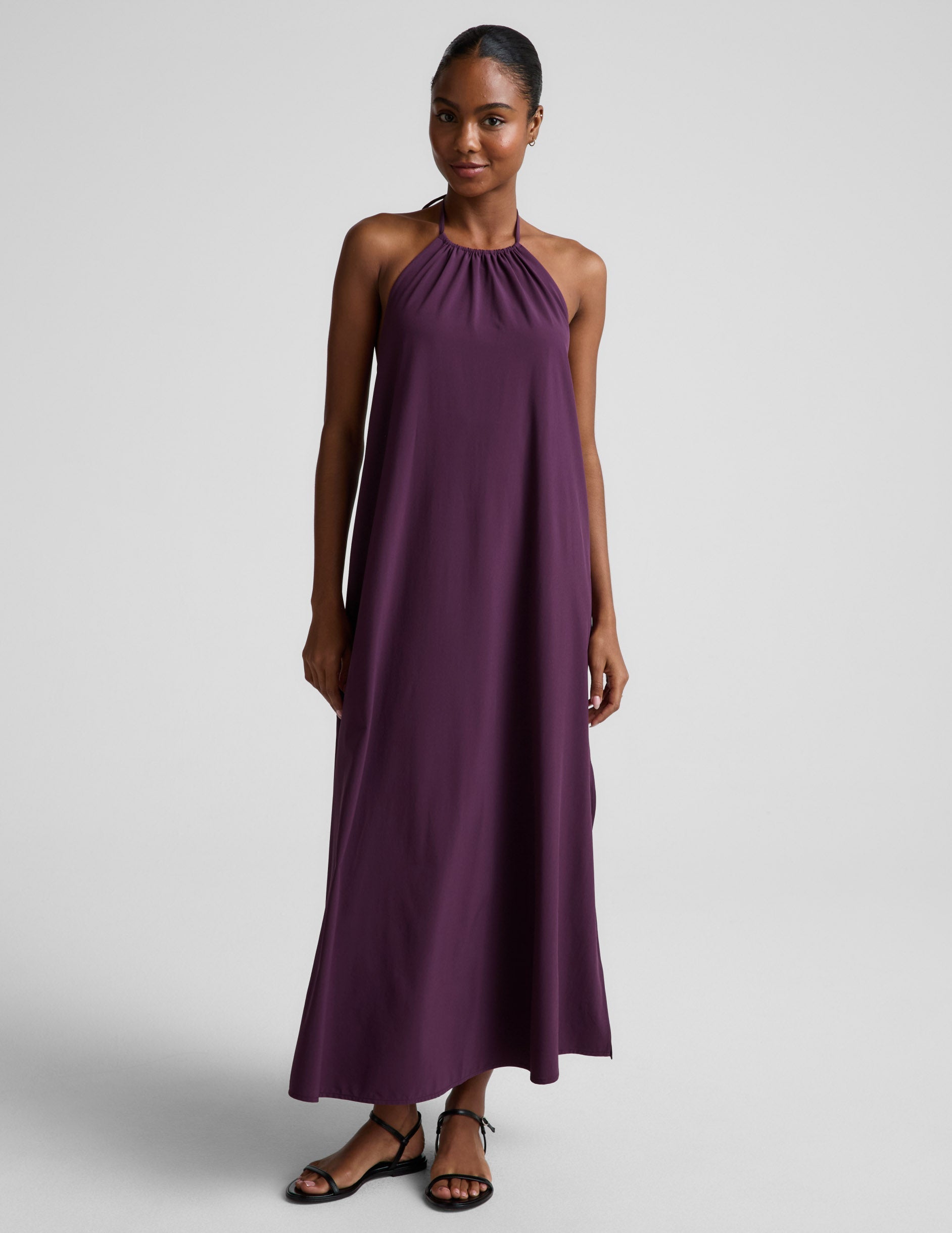 Go With The Flow Halter Dress