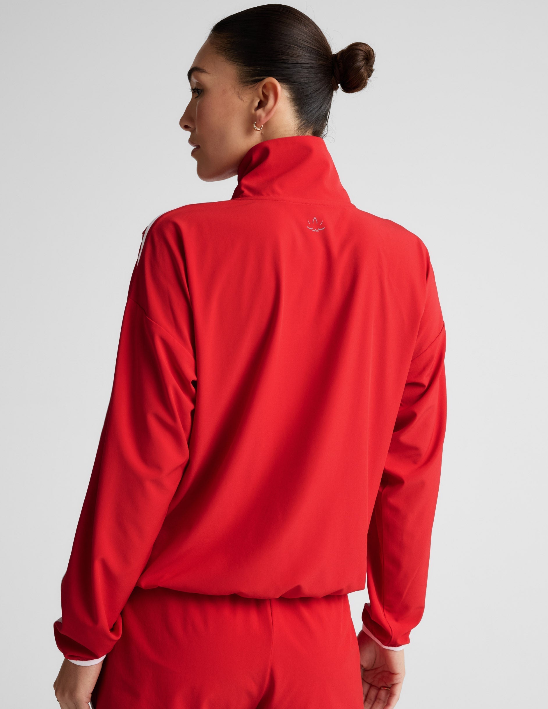 Stretch Woven Course Contrast Half Zip Pullover