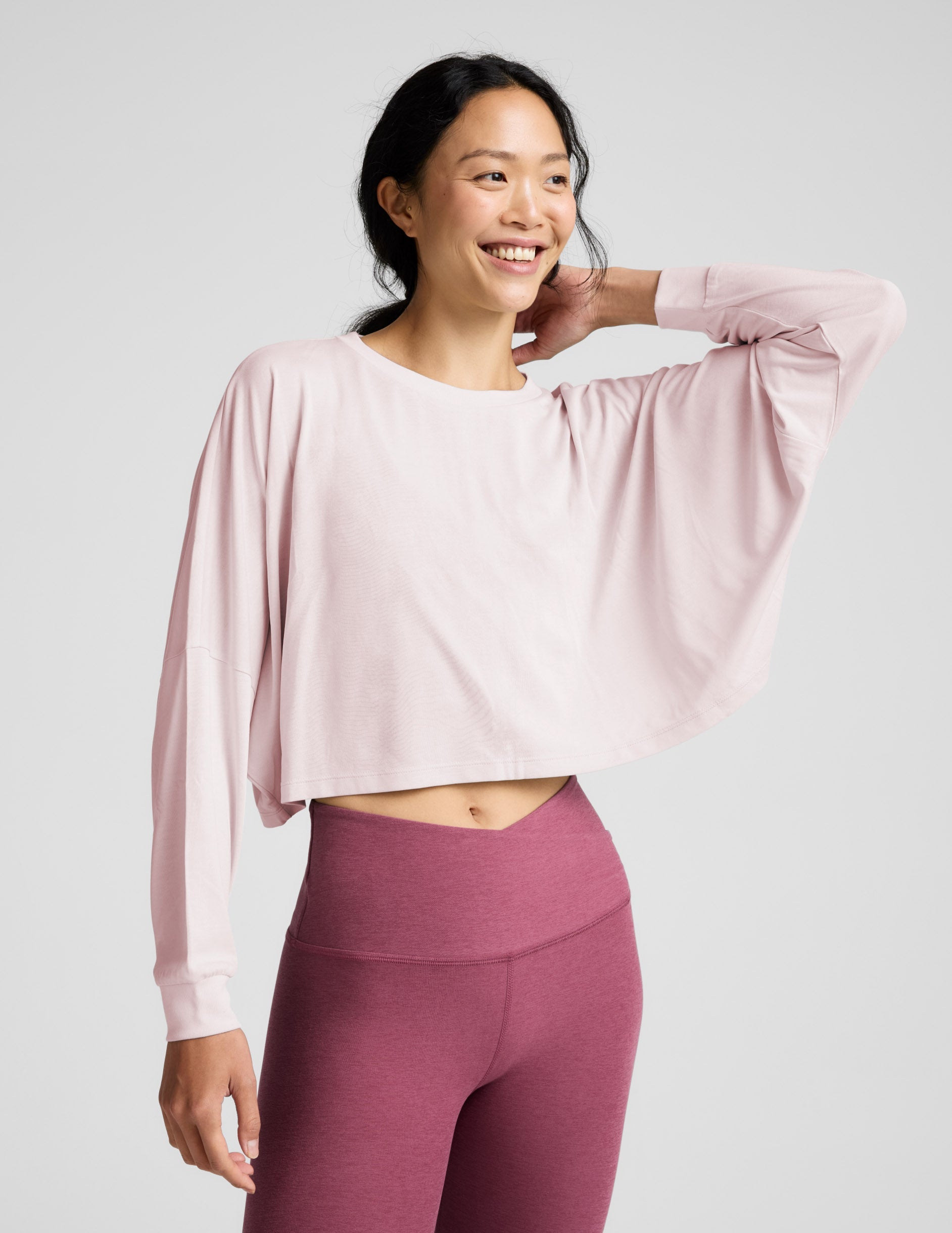 Studio Luxe Cropped Long Sleeve Tee