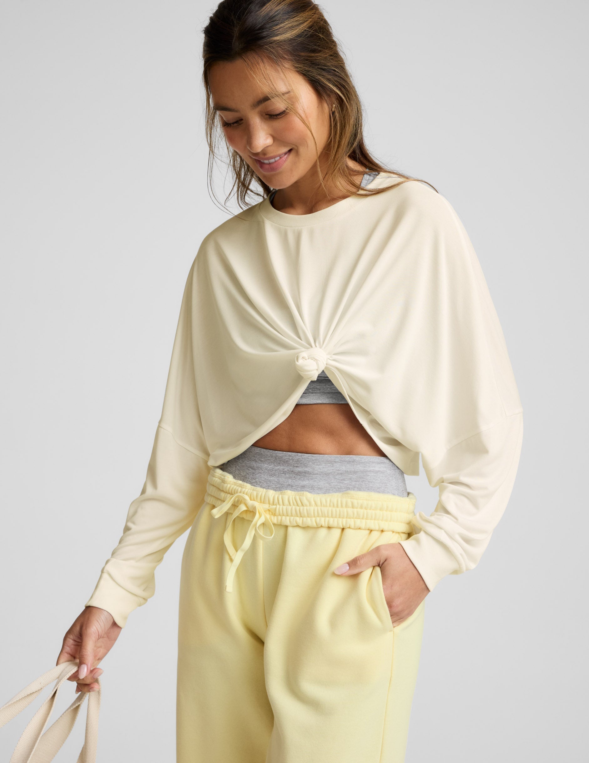 Studio Luxe Cropped Long Sleeve Tee
